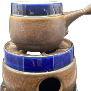 Stoneware W. Germany Tea warmer Stove w/cup Goebel Domaine mid‎ Century